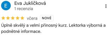 Reference ke kurzu: Náprava a korekce metodou z MBS - s prvky Chiropraxe od Eva Juklíčková - Google Recenze