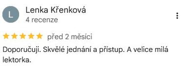 Reference ke kurzu: ACCESS BARS® od Lenka Křenková - Google Recenze